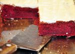 red velvet tray bake