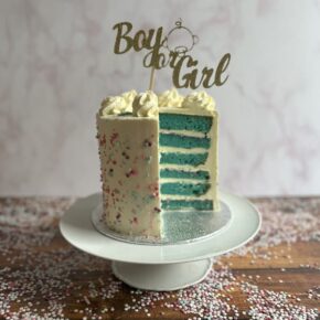 Gender Reveal Cake Blue